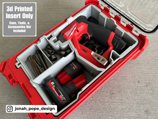 Milwaukee Packout Insert for M12 4-in-1 Installation Drill/Driver Version 2 | Jonah Pope Design (Insert-only)