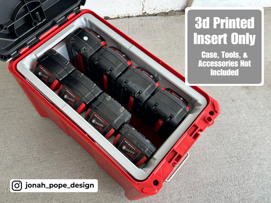 M18 Battery UPPER Insert for Milwaukee Packout  | Jonah Pope Design (Insert-only)