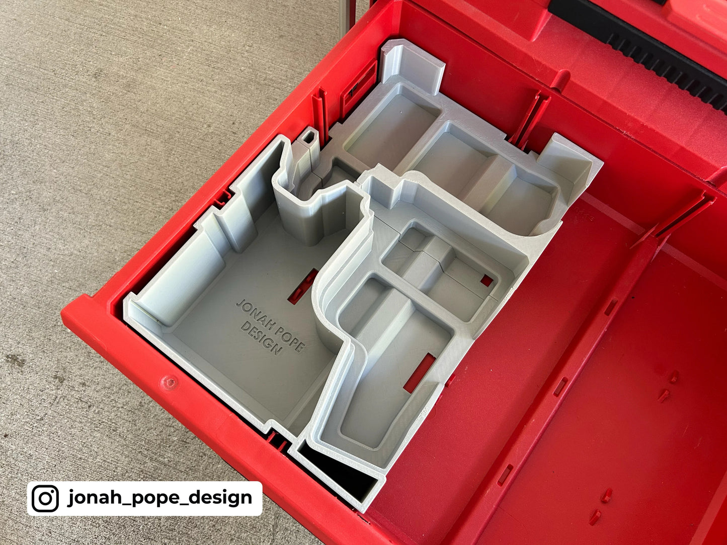 Packout Tool Box Drawer Insert for M12 Drill and Impact Driver Gen3  | Jonah Pope Design (Insert-only)