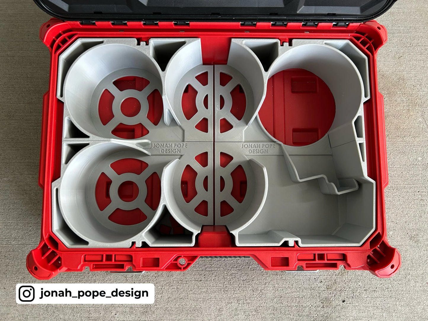 Milwaukee Packout Insert for Festool ETS EC150 & 6" Sander Discs | Jonah Pope Design (Insert-only)