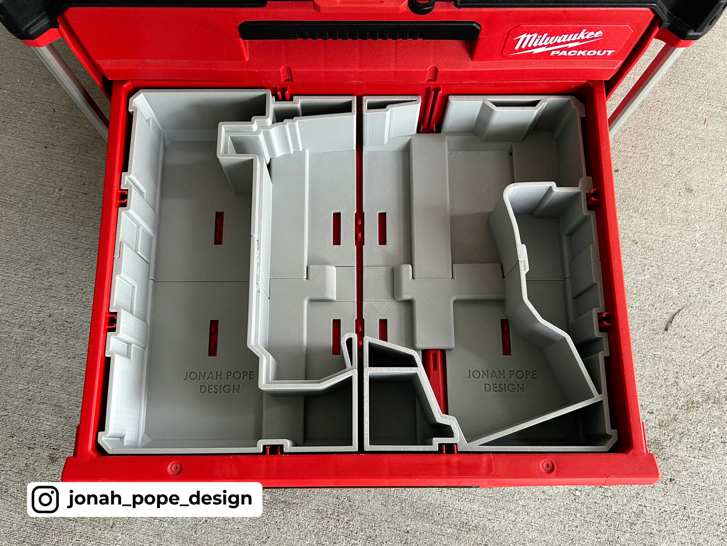 M18 Brad Nailer Insert for Milwaukee Packout Toolbox Drawer  | Jonah Pope Design (Insert-only)