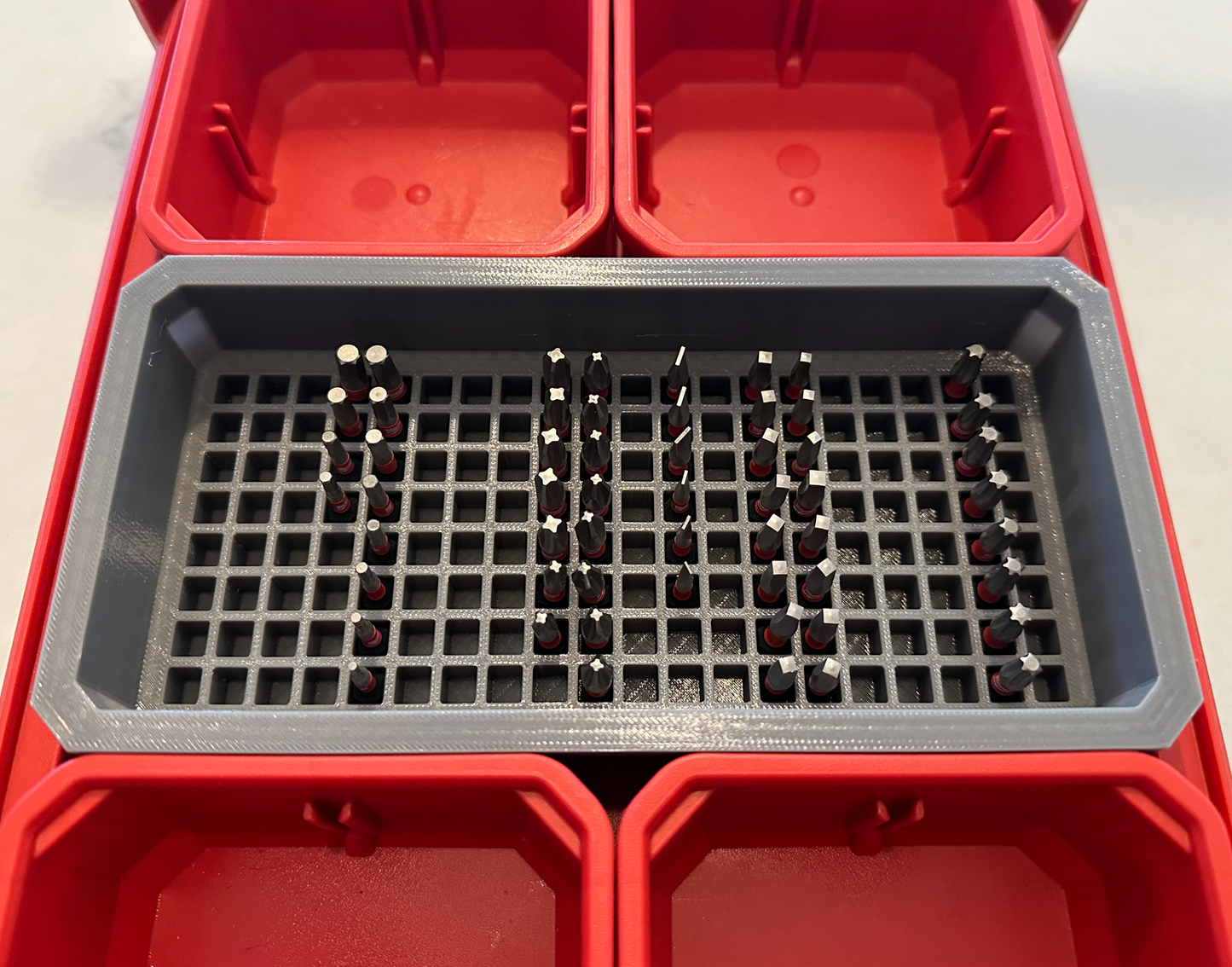 Impact bit holder insert for Milwaukee PACKOUT Low Profile Organizers (160 Bit) | Insert Only