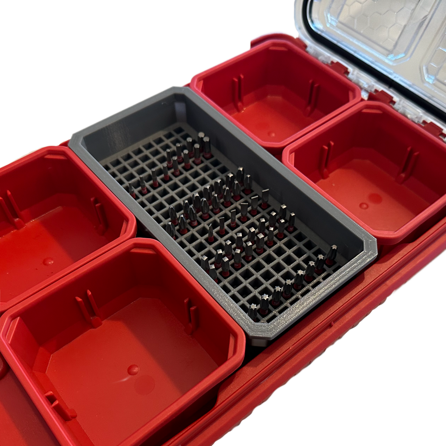 Impact bit holder insert for Milwaukee PACKOUT Low Profile Organizers (160 Bit) | Insert Only