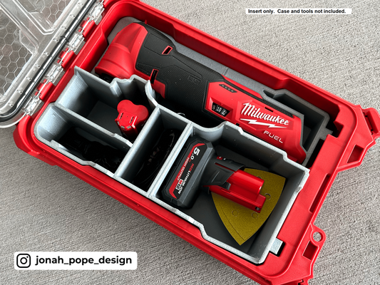 M12 Fuel Multi-tool Insert for Milwaukee Packout  | Jonah Pope Design (Insert-only)
