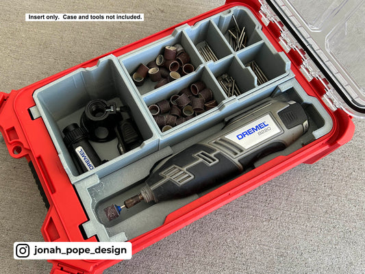 DREMEL 8220 Rotary Tool Insert for Milwaukee Packout  | Jonah Pope Design (Insert-only)