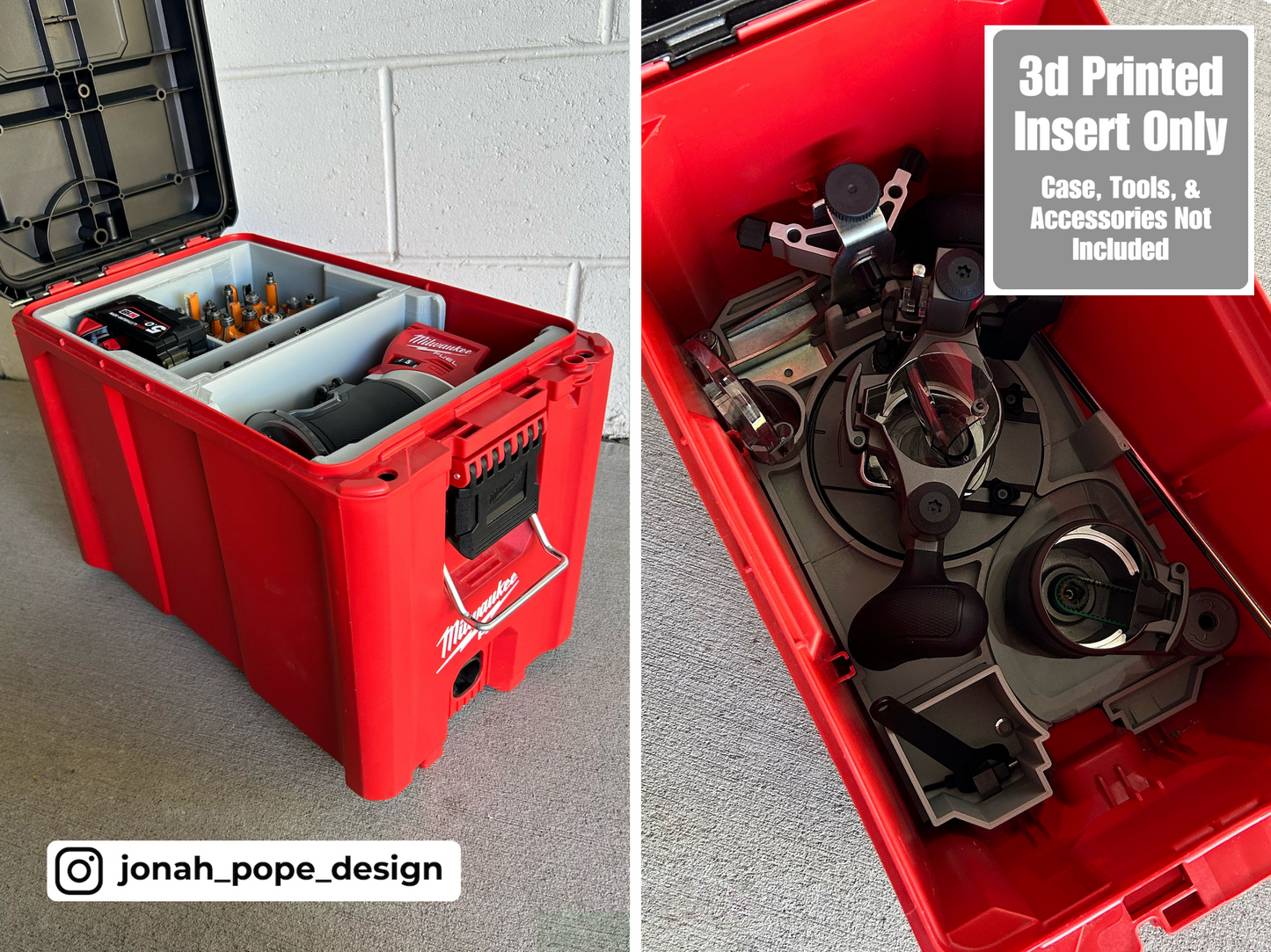 M18 Compact Router Insert for Milwaukee Packout  | Jonah Pope Design (Insert-only)